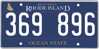 RI license plate 369896