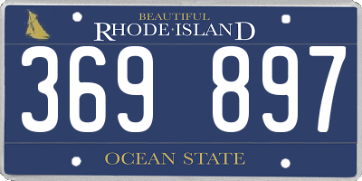 RI license plate 369897