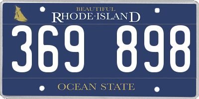 RI license plate 369898