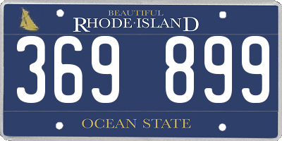 RI license plate 369899
