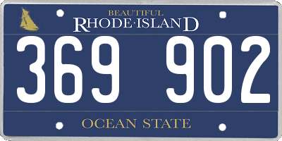 RI license plate 369902