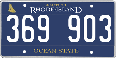RI license plate 369903