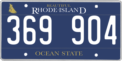 RI license plate 369904