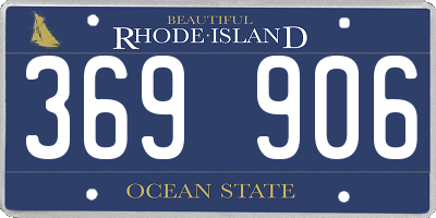 RI license plate 369906