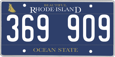 RI license plate 369909