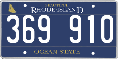 RI license plate 369910