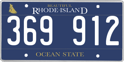 RI license plate 369912