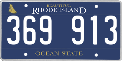 RI license plate 369913