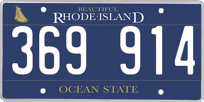 RI license plate 369914