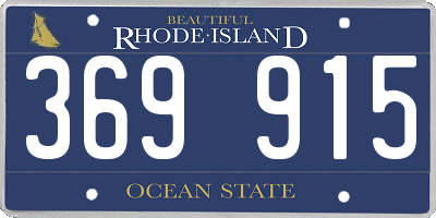 RI license plate 369915