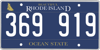 RI license plate 369919