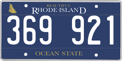 RI license plate 369921