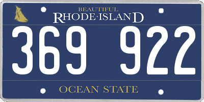 RI license plate 369922