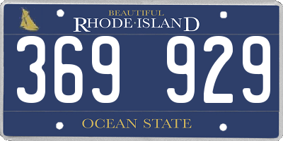 RI license plate 369929
