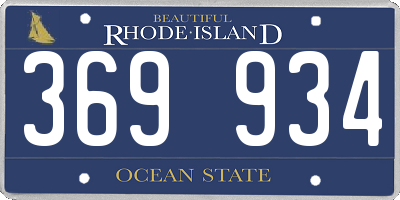 RI license plate 369934