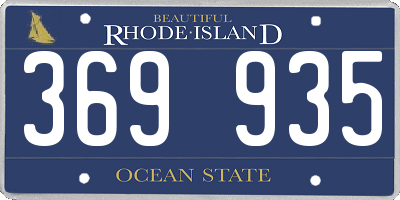RI license plate 369935