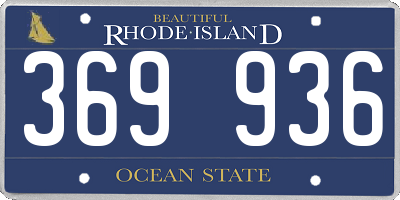 RI license plate 369936