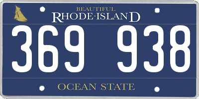 RI license plate 369938