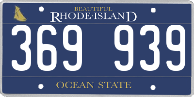 RI license plate 369939