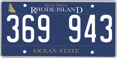 RI license plate 369943