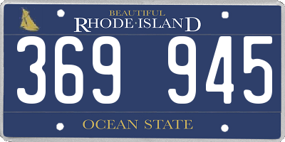 RI license plate 369945