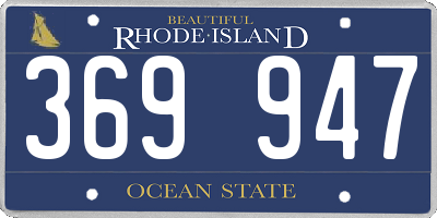 RI license plate 369947