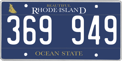 RI license plate 369949
