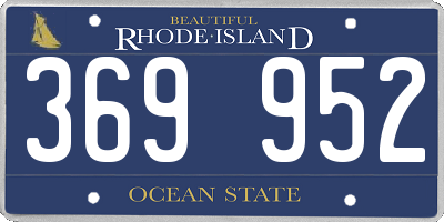 RI license plate 369952