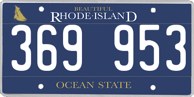 RI license plate 369953