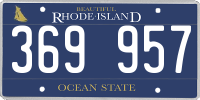 RI license plate 369957