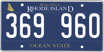 RI license plate 369960