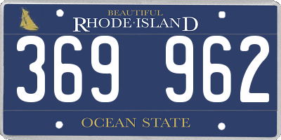 RI license plate 369962