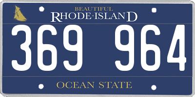 RI license plate 369964