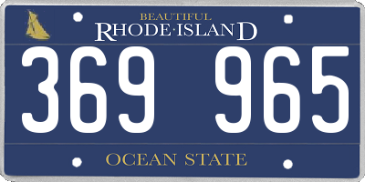 RI license plate 369965