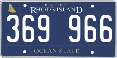 RI license plate 369966