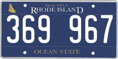 RI license plate 369967