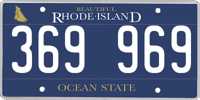 RI license plate 369969