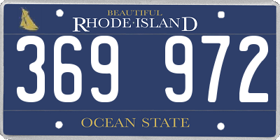 RI license plate 369972
