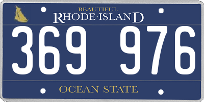 RI license plate 369976