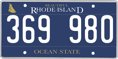 RI license plate 369980