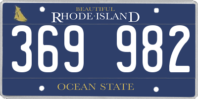 RI license plate 369982