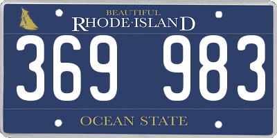 RI license plate 369983