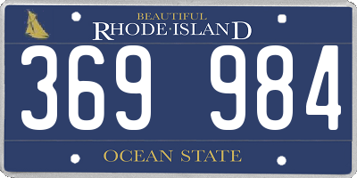 RI license plate 369984