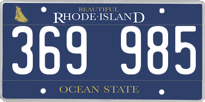 RI license plate 369985