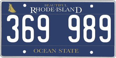 RI license plate 369989