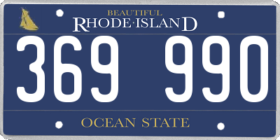 RI license plate 369990