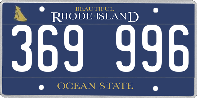RI license plate 369996