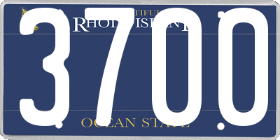 RI license plate 3700