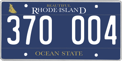 RI license plate 370004