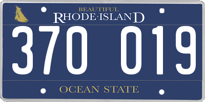 RI license plate 370019